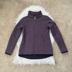 {Ascend} Purple Fleece Full-Zip Jacket - Women's